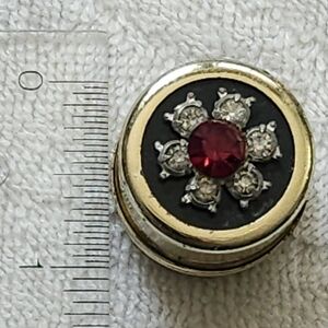 Elegant Gold and Silver Floral Trinket Box Cylindar